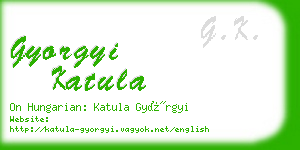 gyorgyi katula business card